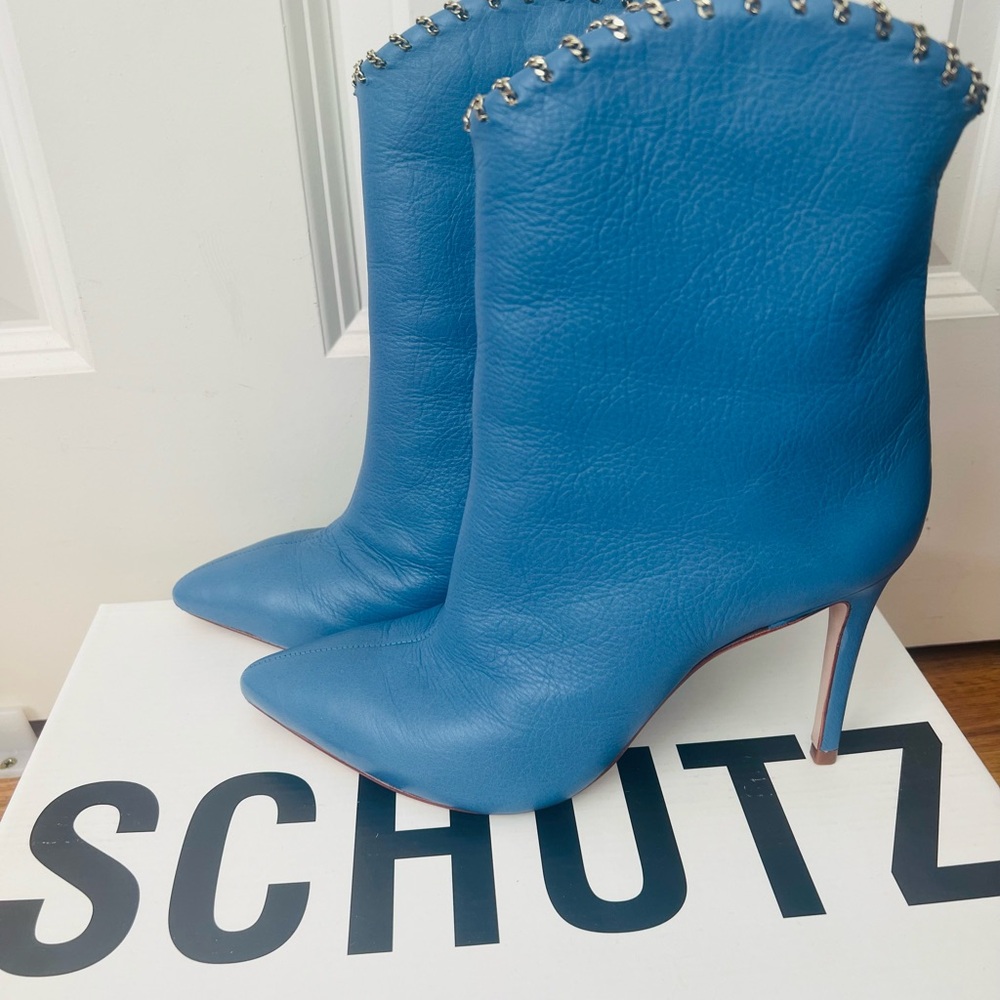 SCHUTZ Vibrant Blue Heeled Boots